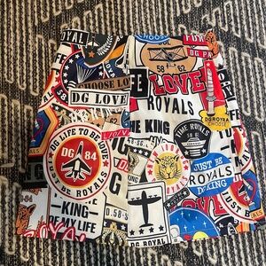 Colorful vintage mini skirt